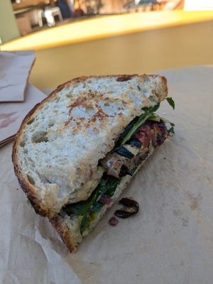 Grilled Halloumi Sandwich at Tell Your Friends Café in Bowen Island