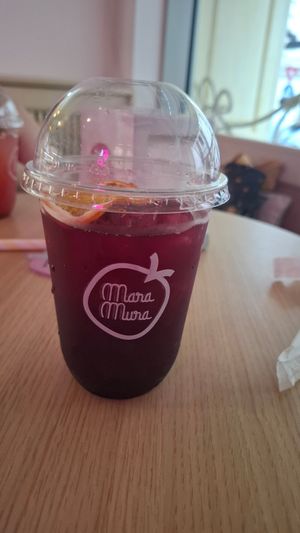 Blueberry lemonade at Mara Mura in Bucharest