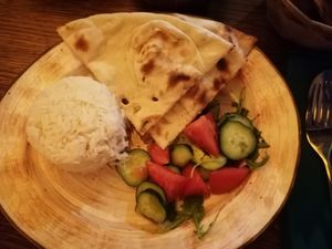 Accompanying each curry ordered at The Shakespeare Pub in Almaty