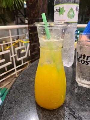 Fresh pineapple juice at Pumpkin Bistro & Restaurant in Hue