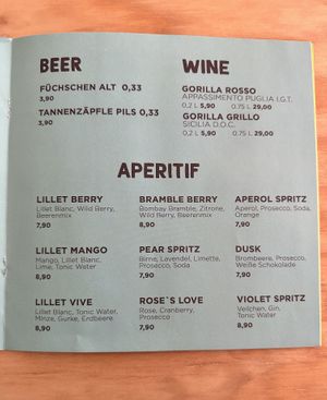 Bier, Wein und Aperitif   at Urban Gorillas - Vegan Revolution in Dusseldorf
