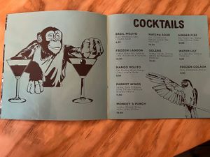 Menu: Cocktails at Urban Gorillas - Vegan Revolution in Dusseldorf