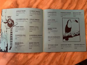 Menu: Cocktails at Urban Gorillas - Vegan Revolution in Dusseldorf