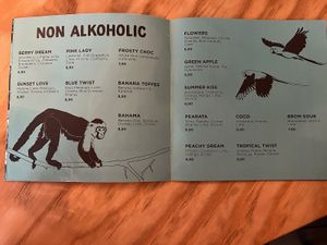 Menu: Cocktails at Urban Gorillas - Vegan Revolution in Dusseldorf