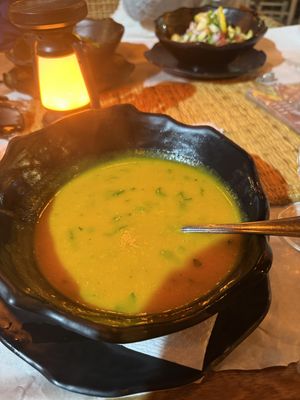 Vegan soup (vegetable soup)   at Ali Baba Restaurant in Chefchaouen