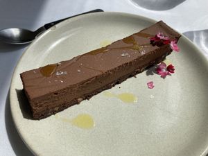 Chocolate cake with salted caramel  at Age of Aquarius in Barcelona