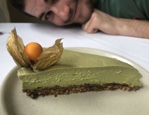 Avocado key lime pie   at Age of Aquarius in Barcelona