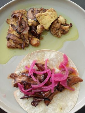 Tofu + taco at Age of Aquarius in Barcelona