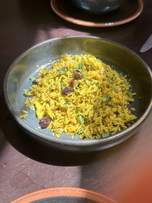 Salad of the day (spiced rice)  at Age of Aquarius in Barcelona