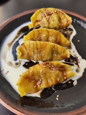 Tofu guyoza at Age of Aquarius in Barcelona