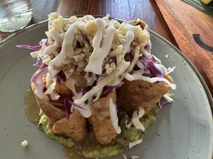 Flautas de papa  at 5 Tacos and Beers in Berkeley