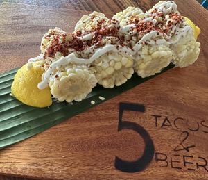 Elote   at 5 Tacos and Beers in Berkeley