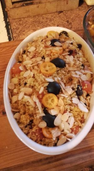 Jewelled Couscous at Karen's Kitchen Troviscais Odemira in Troviscais