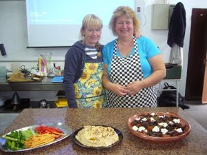 A lesson in Vegetarian Food ,  for the pupils of Professional cookery school in Odemira at Karen's Kitchen Troviscais Odemira in Troviscais