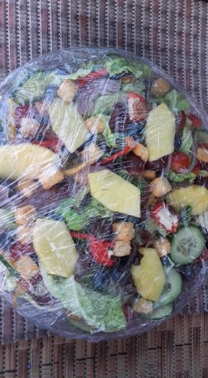 mixed fresh salad at Karen's Kitchen Troviscais Odemira in Troviscais