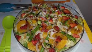 Fresh mixed salad at Karen's Kitchen Troviscais Odemira in Troviscais