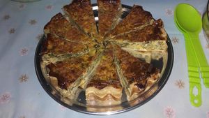 Spinach and masala spiced cauliflower Quiche at Karen's Kitchen Troviscais Odemira in Troviscais