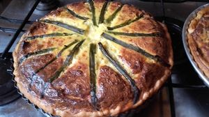 Asparagus Quiche at Karen's Kitchen Troviscais Odemira in Troviscais