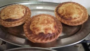 vegan pies at Karen's Kitchen Troviscais Odemira in Troviscais