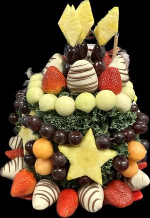 We do lots of fresh fruit arrangements at Chamberlains Chocolate Factory and Cafe in Roswell