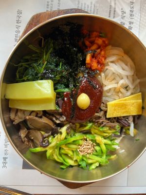 This came in a brass bowl but also served hot at Hankook Jib  in Jeonju