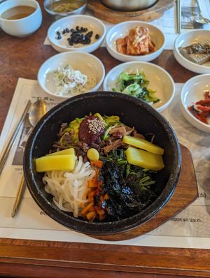 Hot stone bibimbap at Hankook Jib  in Jeonju