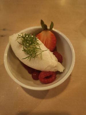 Apple and ginger sorbet at Troll Restaurant in Trondheim