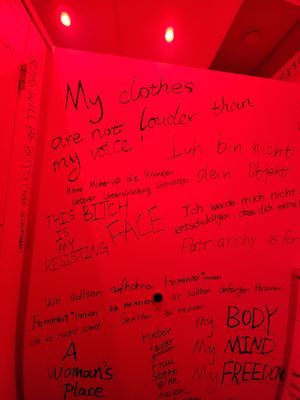 Ladies' room at Green Light District 红灯区 in Dusseldorf