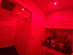 Ladies' room at Green Light District 红灯区 in Dusseldorf