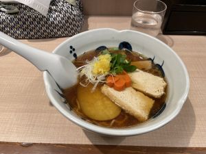 Vegan ramen  at Yoroiya Ramen in Tokyo