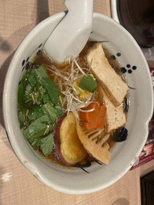 Vegan ramen  at Yoroiya Ramen in Tokyo