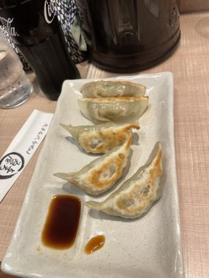 Vegetarian gyoza   at Yoroiya Ramen in Tokyo
