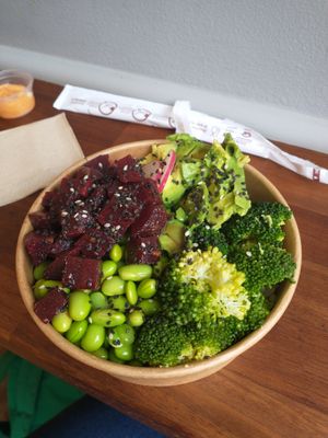 7 quid for a filling healthy lunch. Needed to add soya sauce. at Ono in Rye