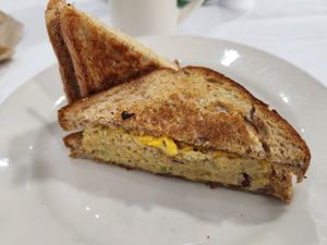 Chickpea tuna melt at Love It Vegan  in Torrington