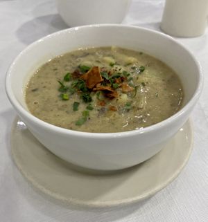 New England “Clam” Chowder with mushrooms   at Love It Vegan  in Torrington