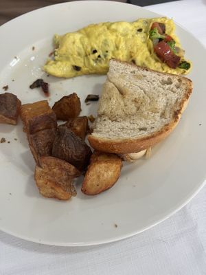 veggie lovers omelette (half eaten)  at Love It Vegan  in Torrington