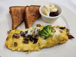 Veggie lovers omlet at Love It Vegan  in Torrington