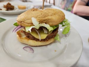 Cheese burger at Love It Vegan  in Torrington