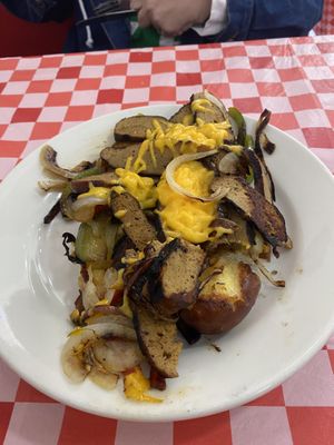 Steak and cheese on a roll   at Love It Vegan  in Torrington