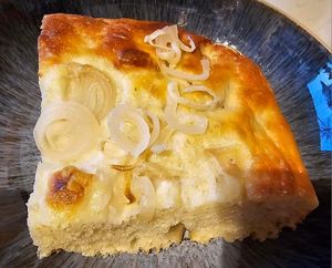 Onion focaccia at Pomodoro E Basilico  in West London