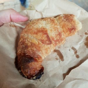 Almond croissant at Pomodoro E Basilico  in West London