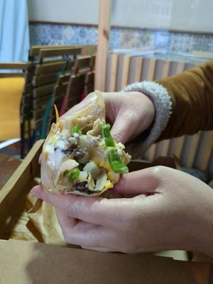 Delicious filled crêpe! at Colours Crêperie in Kakopetria