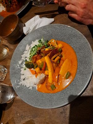 Thai red curry decanted at McKays Hotel, Bar & Restaurant in Perth And Kinross