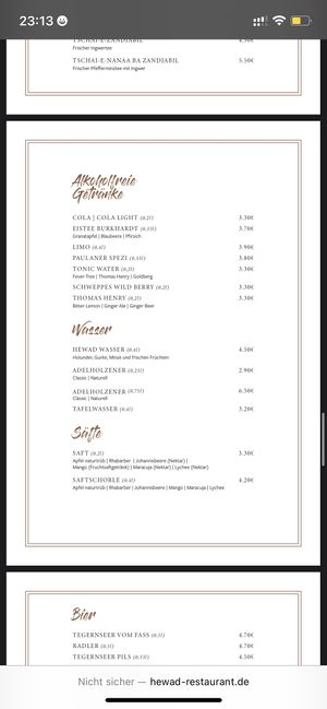   at Hewad Restaurant in Munich