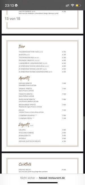   at Hewad Restaurant in Munich