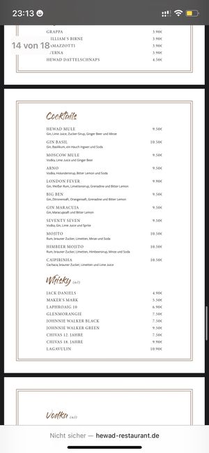   at Hewad Restaurant in Munich