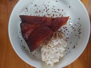 Tarte tatin caramel "beurre" salé chantilly amaretto 😍 at La Belle Verte in Toulouse