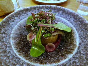 Polenta and mushrooms at La Belle Verte in Toulouse