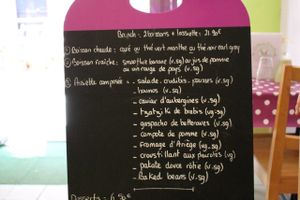 the menu of the day at La Belle Verte in Toulouse