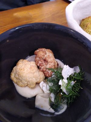 Cauliflower in 3 ways at La Belle Verte in Toulouse